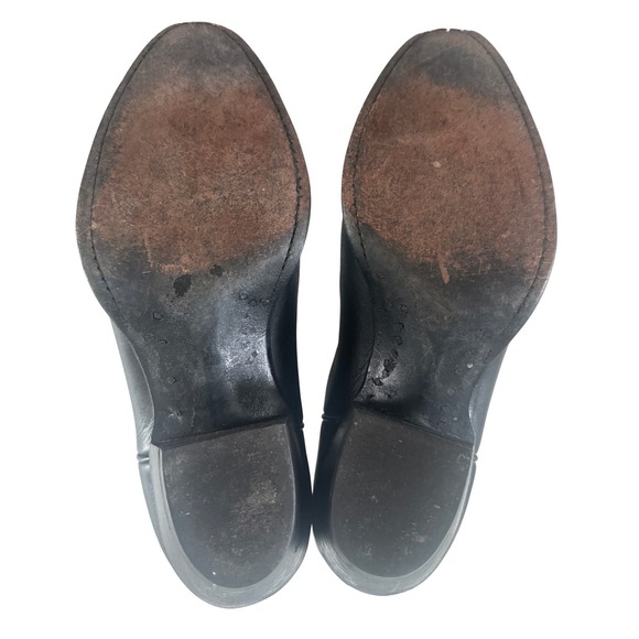 Tony Lama Womens Black Leather Western Cowboy Riding Boots Style 1017 Size 7M - Picture 9 of 10
